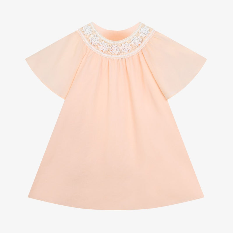 Chloe Embroidered Dress - Pale Pink