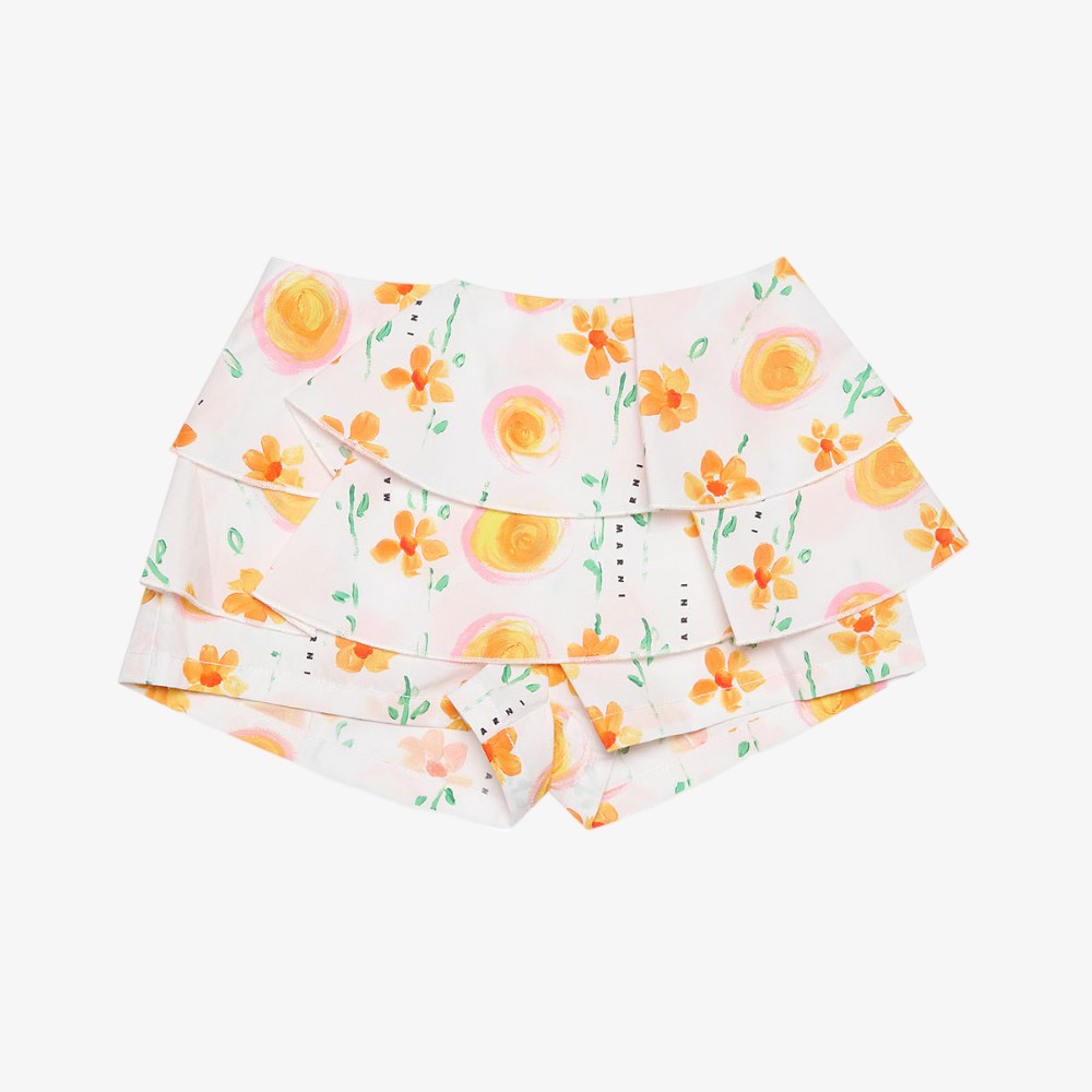 Marni Floral Blouse And Bloomer - White