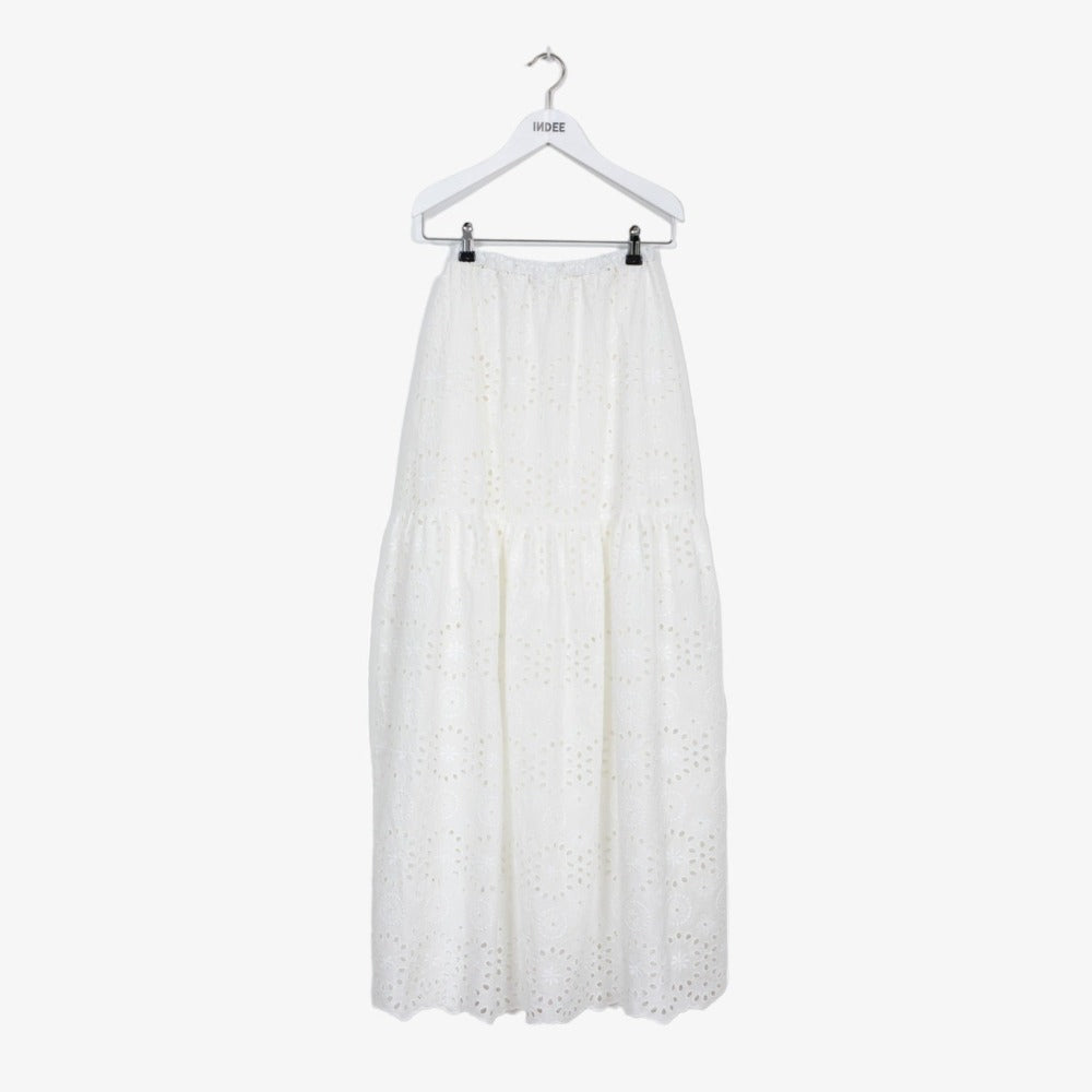 Indee English Lace Skirt - Off White