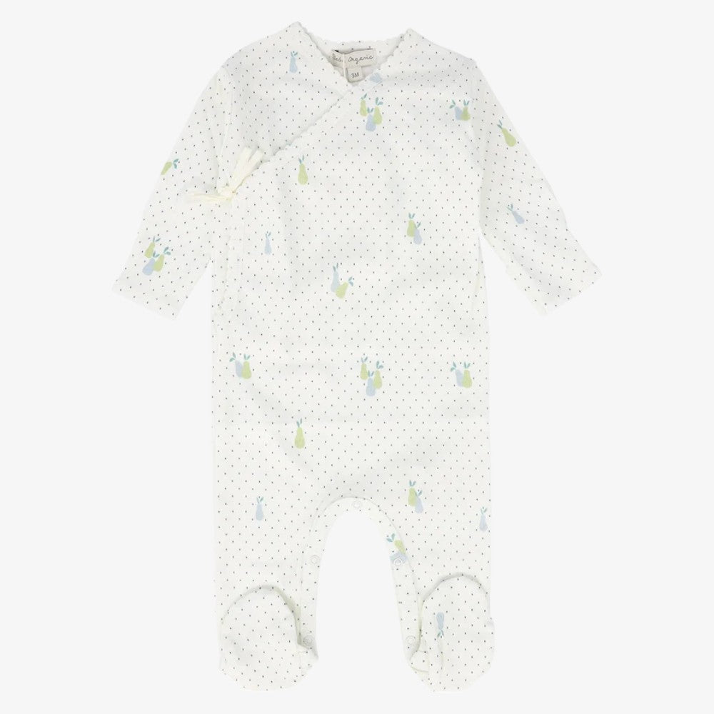 Bebe Organic Ida Wrap Footie - Green Pear