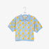 Indee Pivoine Knitted Polo With Dots - Astral Blue