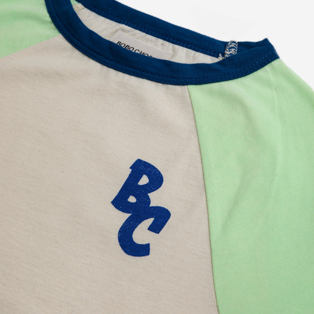 Bobo Choses BC Color Block Raglan Sleeves T-Shirt - Jade Green