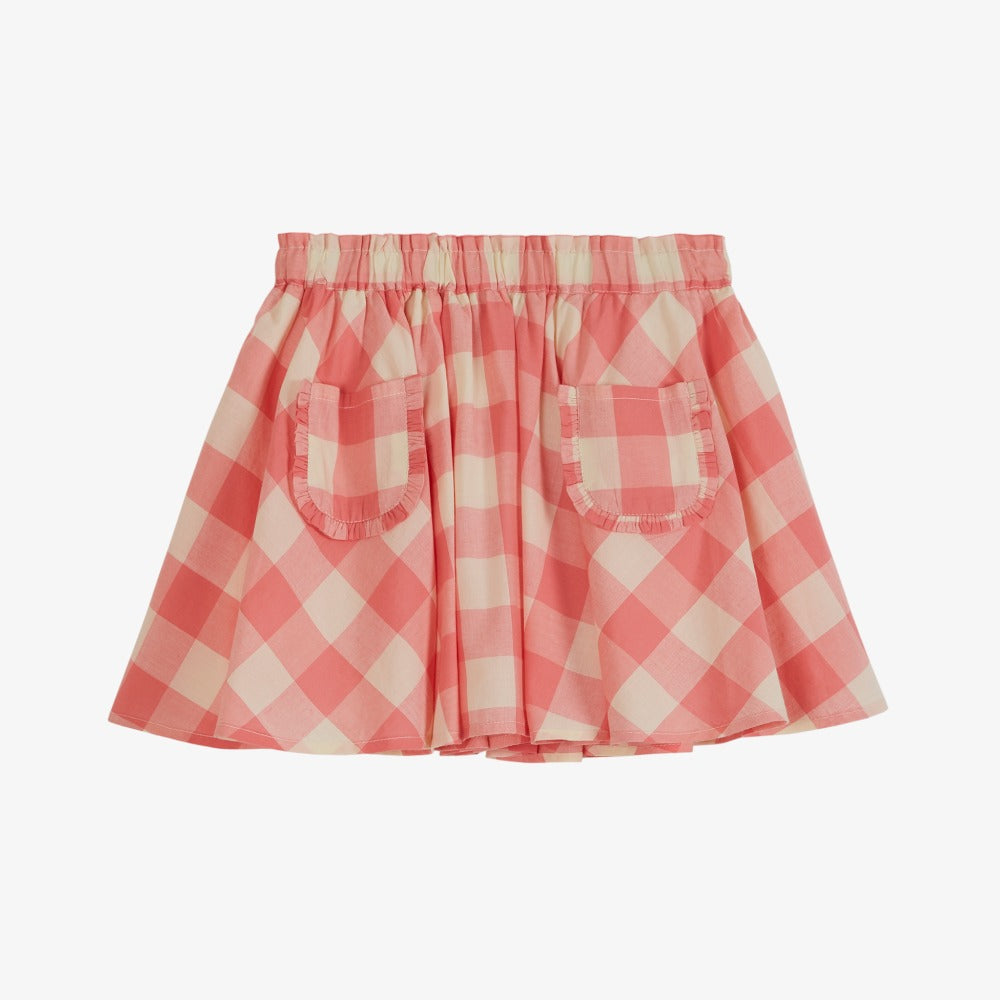 Emile Et Ida Plaid Skirt - Pink