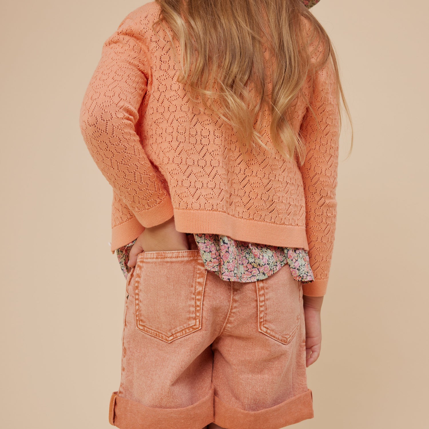 Bonpoint Cherry Cardigan - Apricot