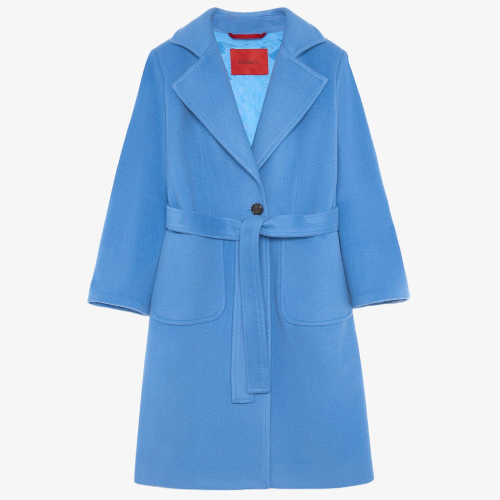 Max &amp; Co Belted Jacket With Pockets - Light Blue