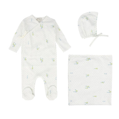 Bebe Organic Ida Wrap Take Me Home Set - Green Pear