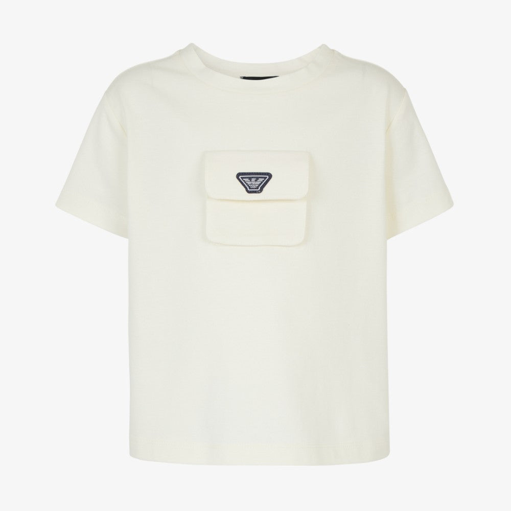 Emporio Armani Logo T-Shirt - Cream
