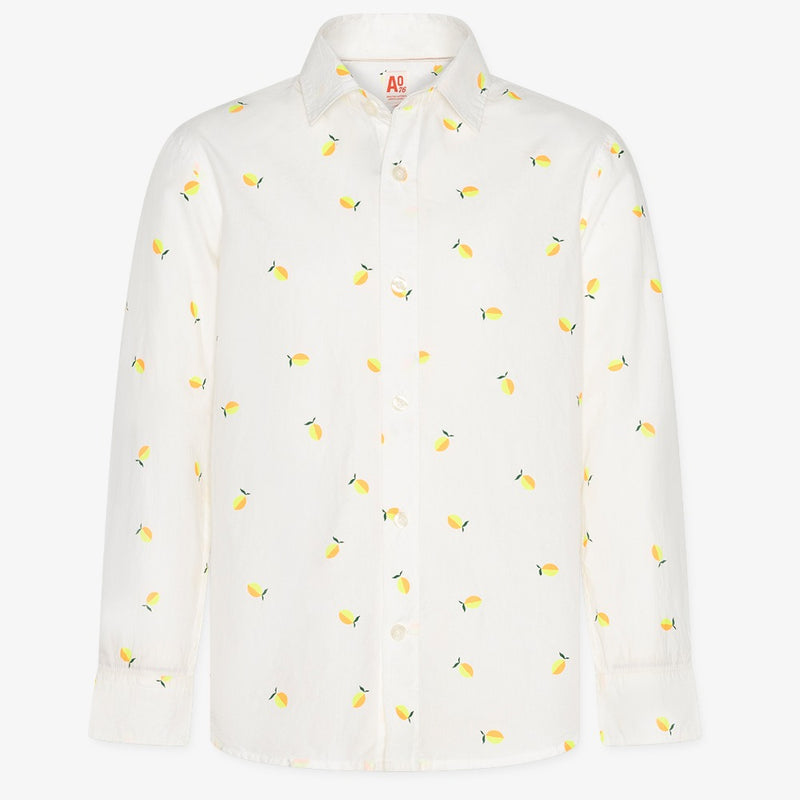 A076 Axel Lemon Shirt - White