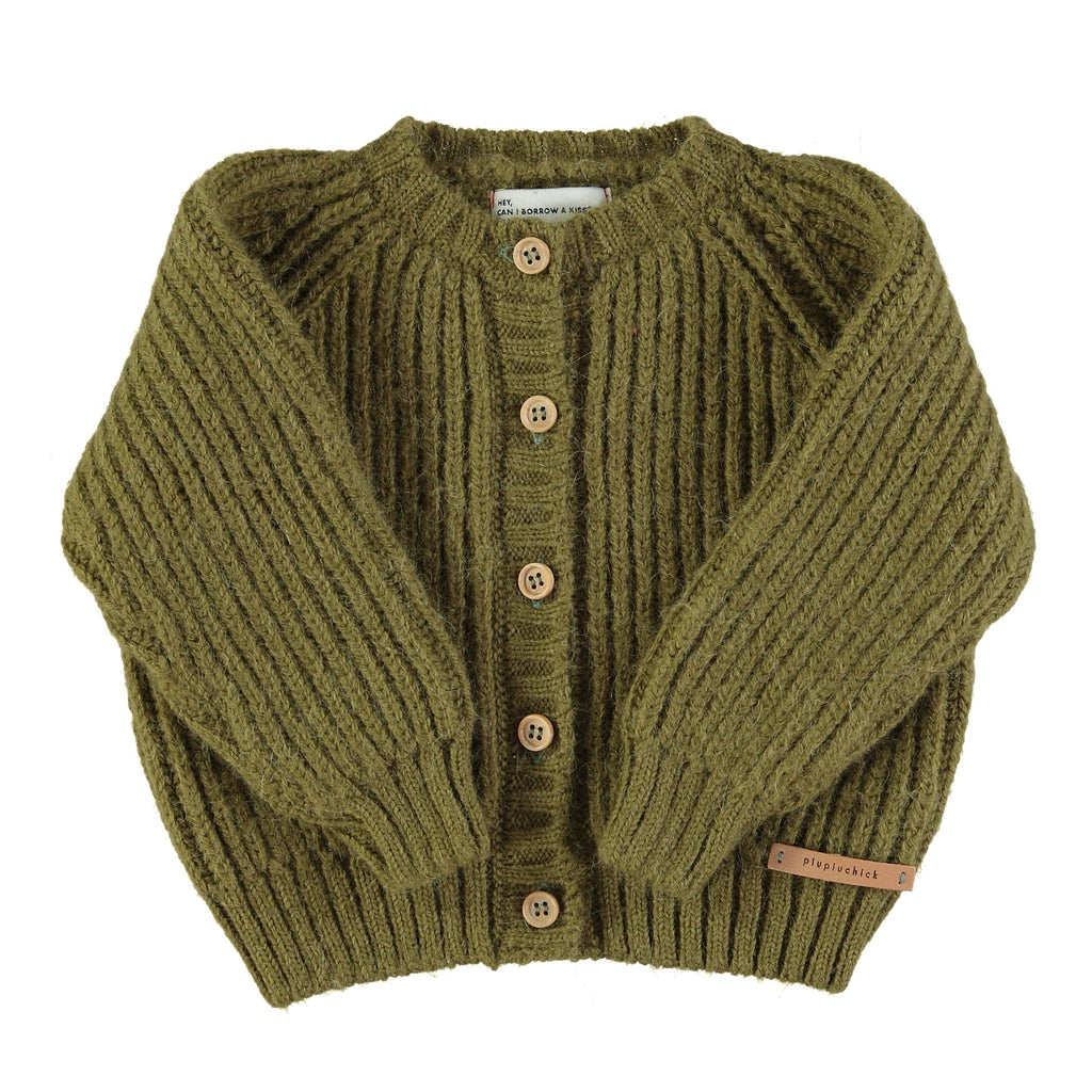 Piupiuchick Knitted Cardigan And Leggings - Green