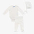 Kipp Pointelle Scallop 3 Piece Set - White