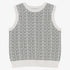 Mann Printed Knit Vest - Moss-white