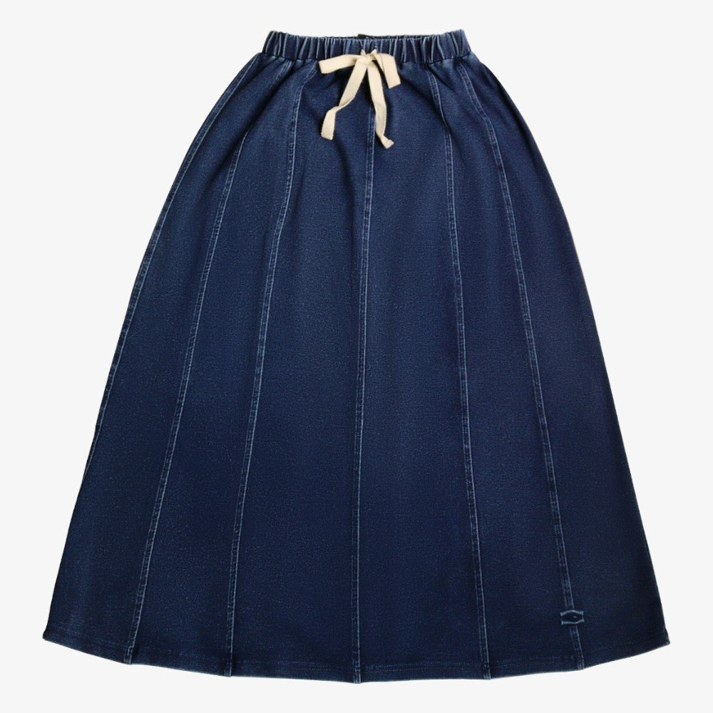 Kipp Denim Paneled Skirt - Blue