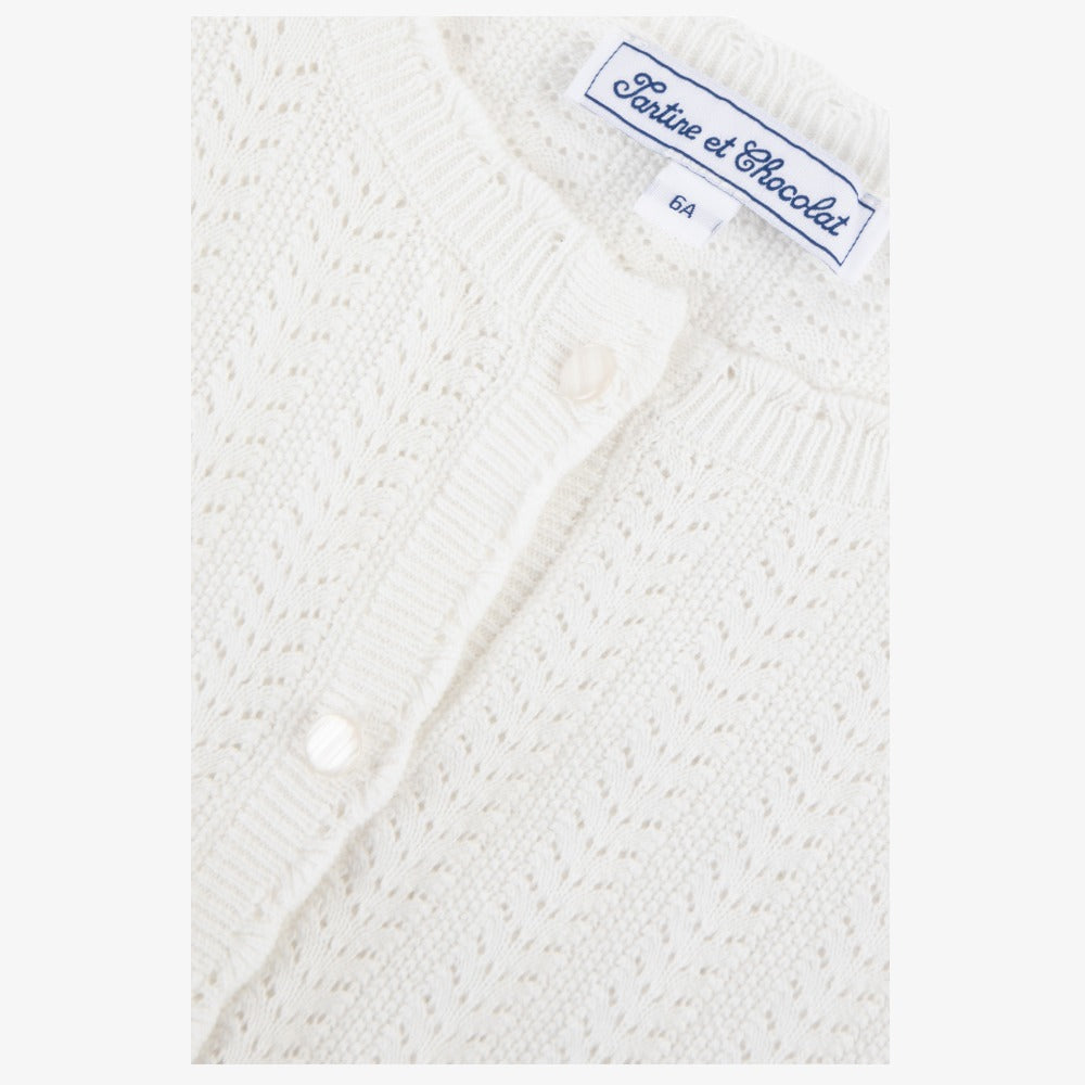 Tartine Et Chocolat Cardigan - White