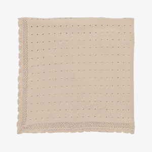Lilette Dotted Open Knit Blanket - Taupe