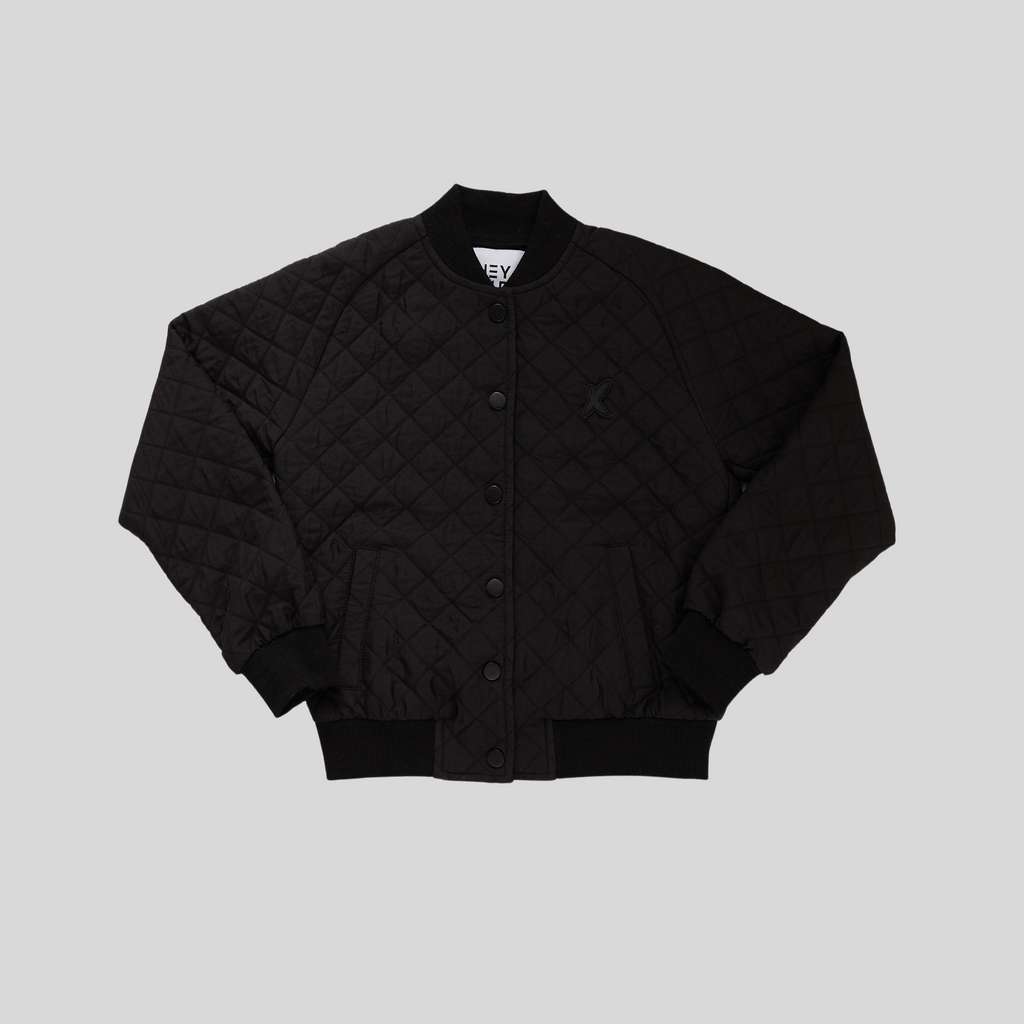 Hey Kid Quilted Bomber - Black