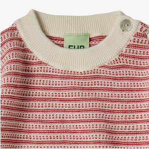FUB Steucture Sweater And Leggings - Ecru-crimson Red