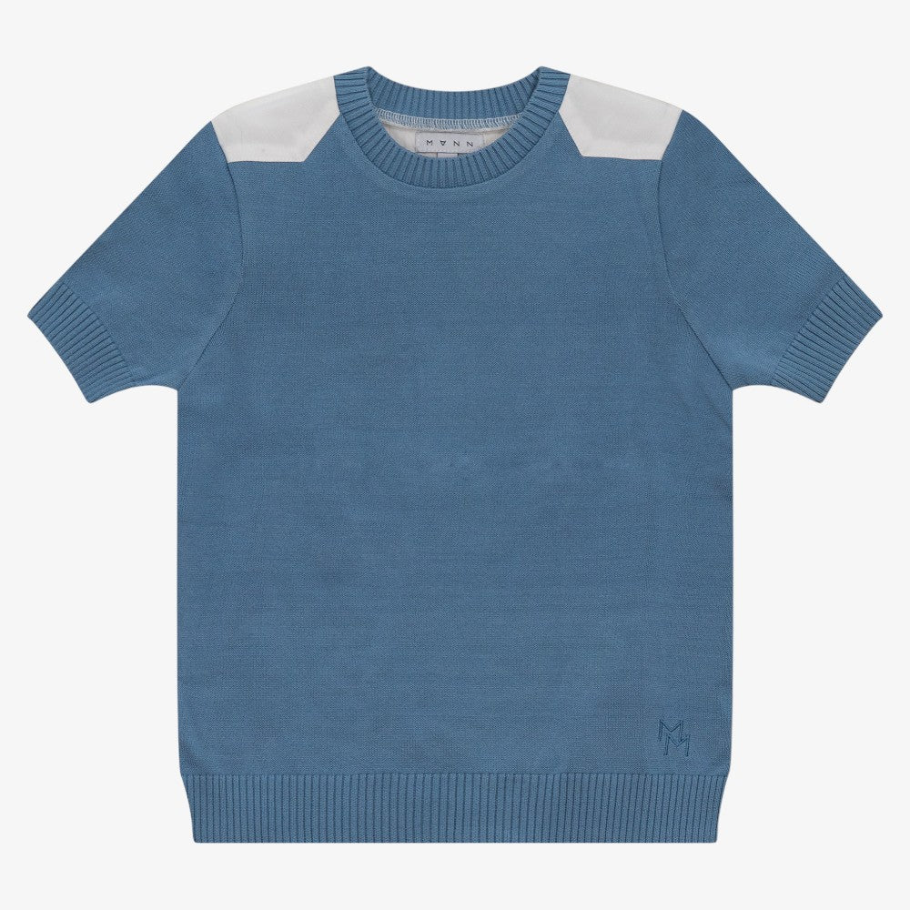 Mann Combo Top - Grey Blue