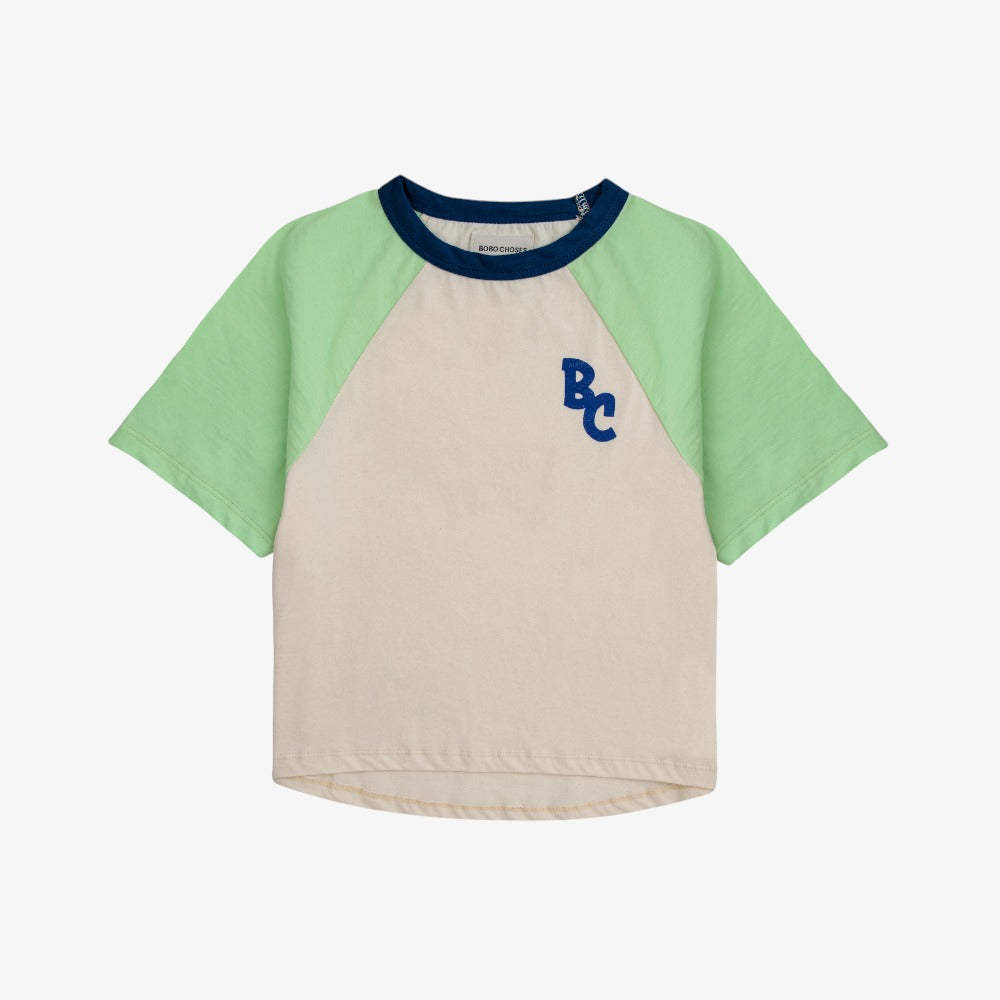 Bobo Choses BC Color Block Raglan Sleeves T-Shirt - Jade Green