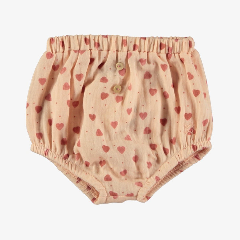 Tocoto Vintage Heart Top With Bloomer - Pink