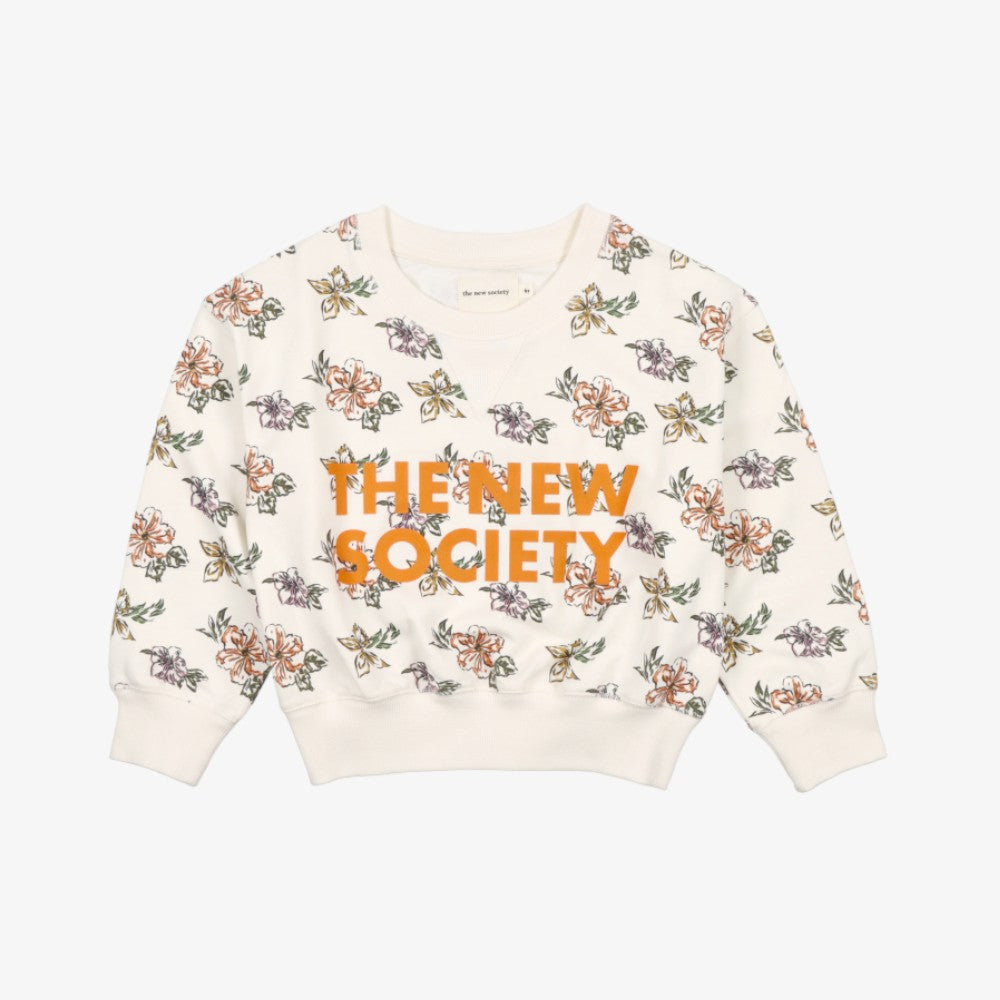 The New Society Rancho Sweatshirt - Hibiscus Print