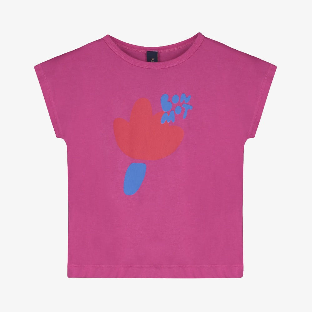 Bonmot Flower T-Shirt - Raspberry