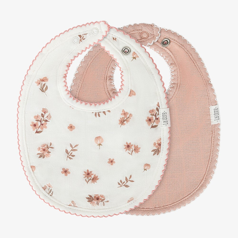 Adora Muslin Bib - Rose Floral