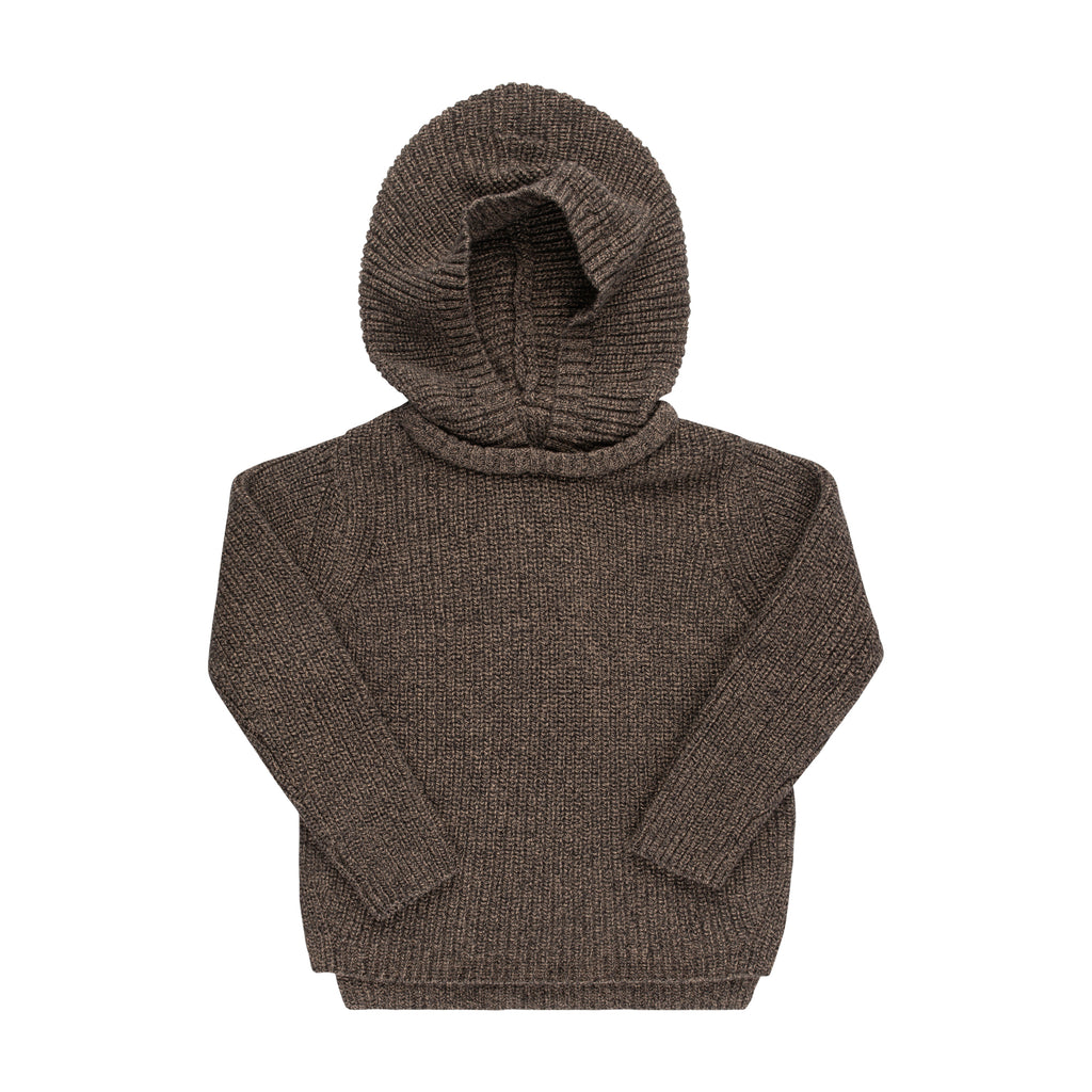 Pippin Hooded Knit Sweater With Leggings - Heather Onyx