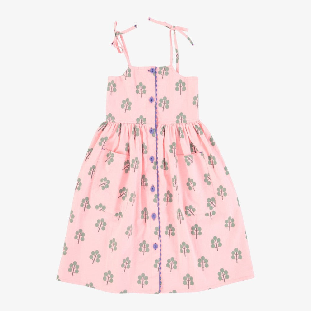 Piupiuchick Dress With Green Trees - Pink