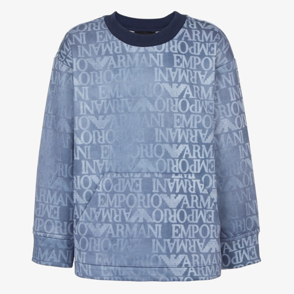 Emporio Armani Printed Logo Sweatshirt - Blue