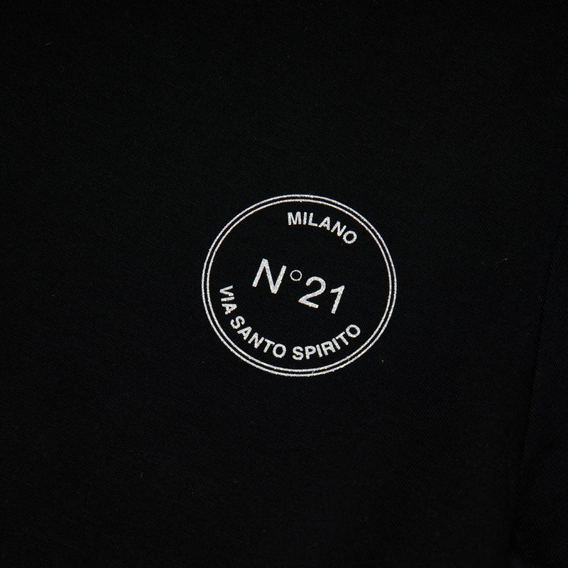 N21 Assymetrical Logo Tee - Black