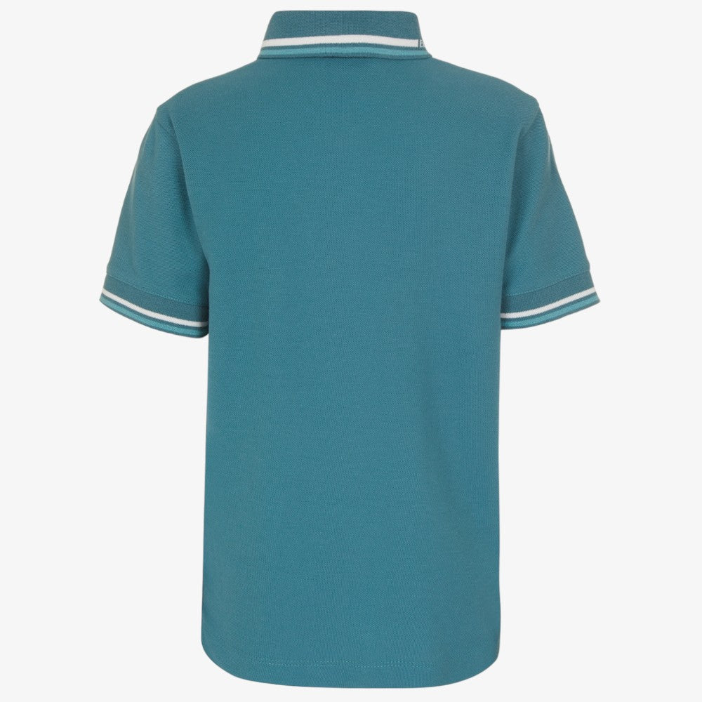 Emporio Armani Stripe Trim Polo - Blue