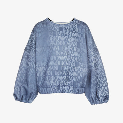 Emporio Armani Printed Logo Sweatshirt - Denim