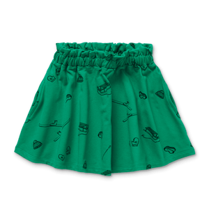 Sproet & Sprout Ski Print Skirt - Fern Green