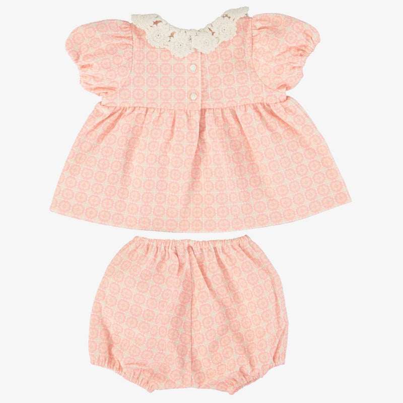 Bebe Organic Camille Blouse And Bloomer - Rose