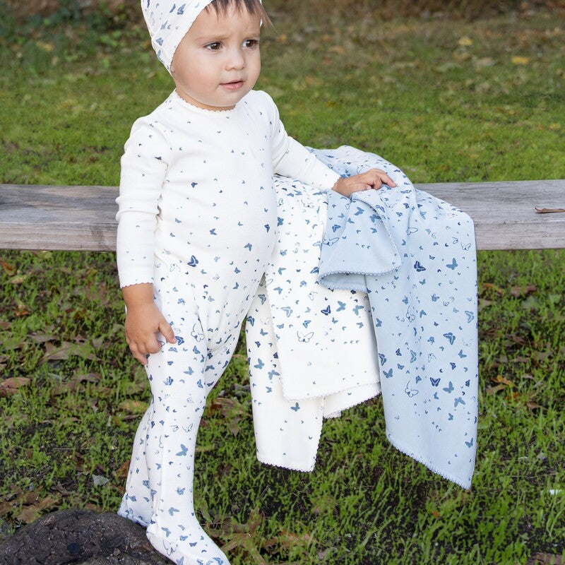 Bee & Dee Scattered Print Take Me Home Set - Ivory-blue
