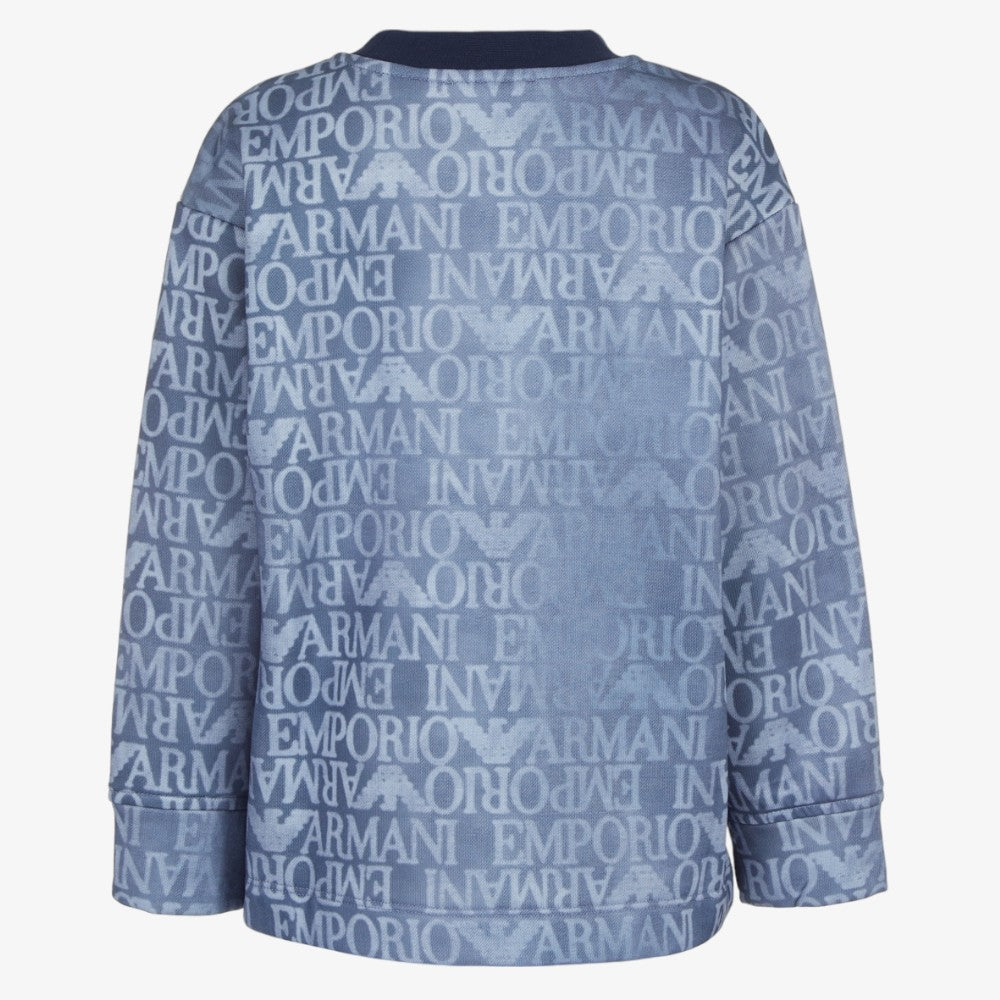 Emporio Armani Printed Logo Sweatshirt - Blue