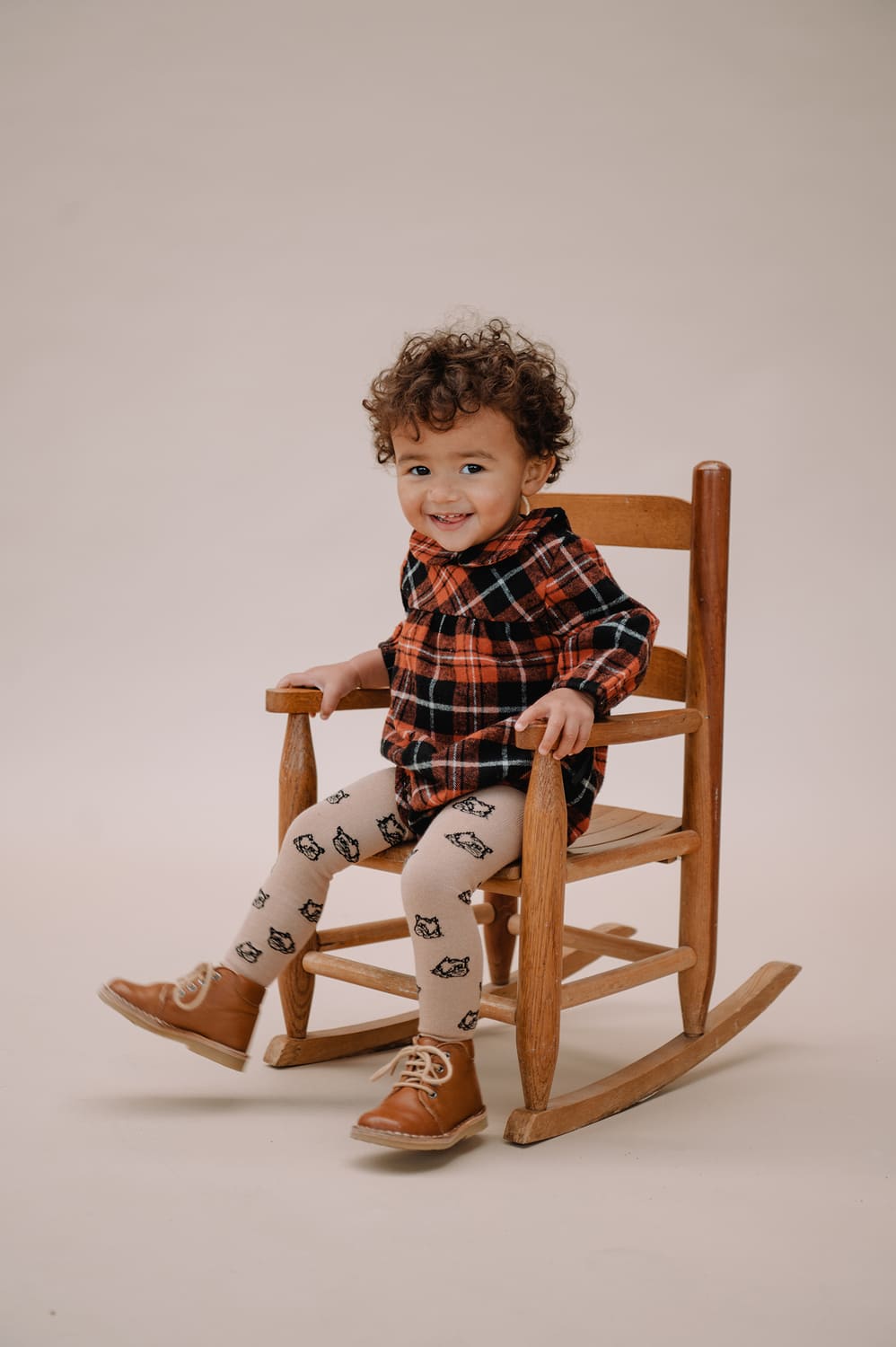 Sproet & Sprout Flannel Romper - Barn Red