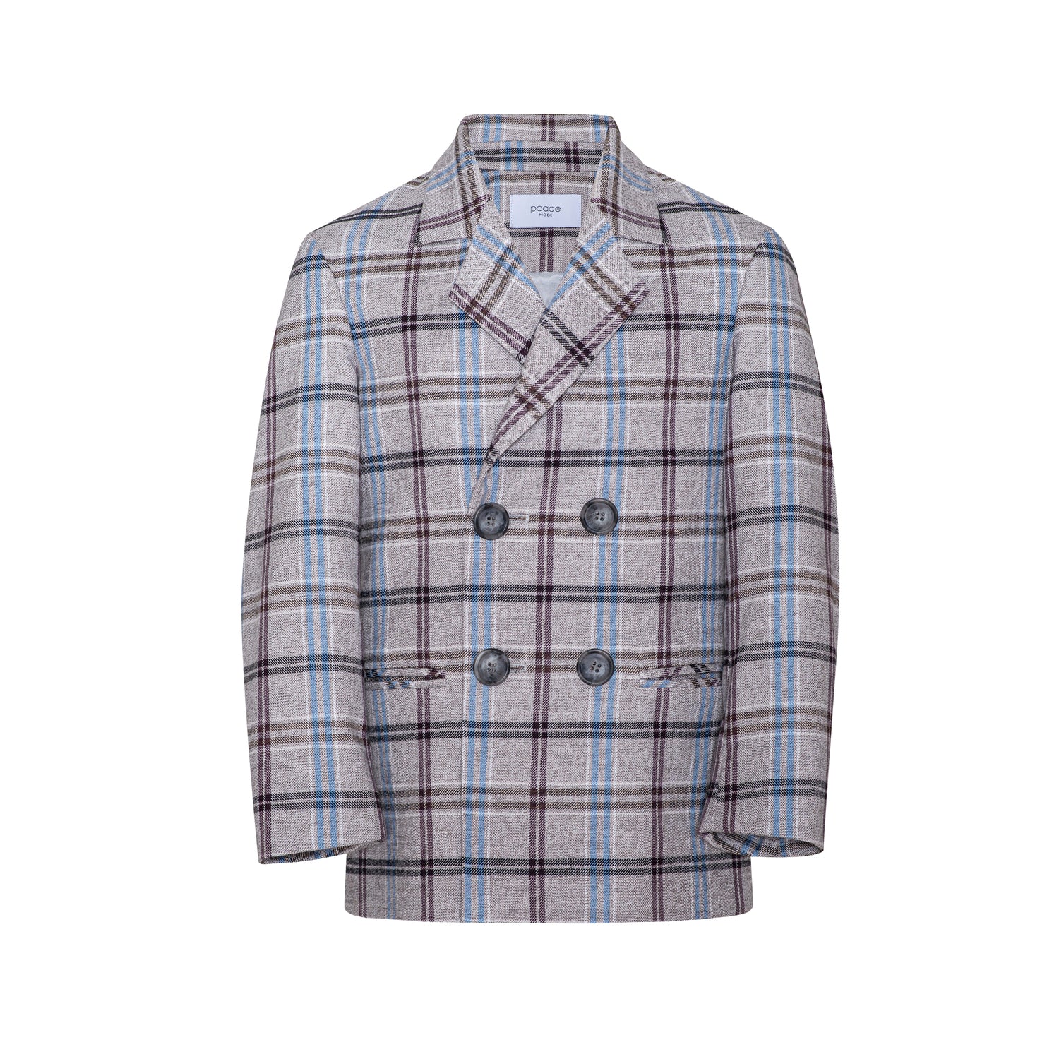 Paade Mode Double Breasted Blazer - Alpe Grey