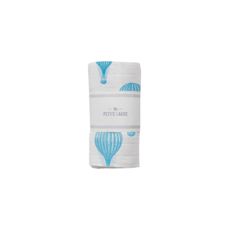 Petite Laure Hot Air Balloons Bamboo Swaddle - Blue