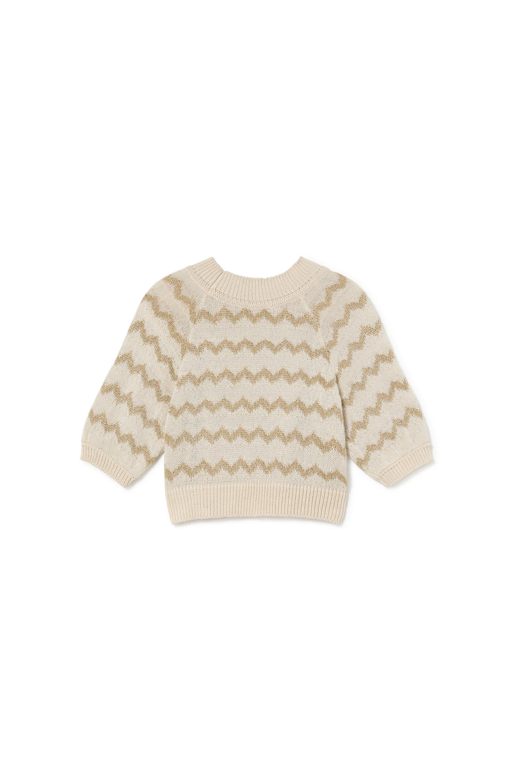 Little Creative Factory Wavy Knit Sweater - Cream