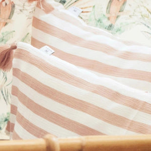 Striped Mini Pillow - Pink
