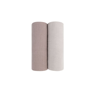 Ely`s & Co Muslin Swaddle 2 Pack  - Grey/taupe