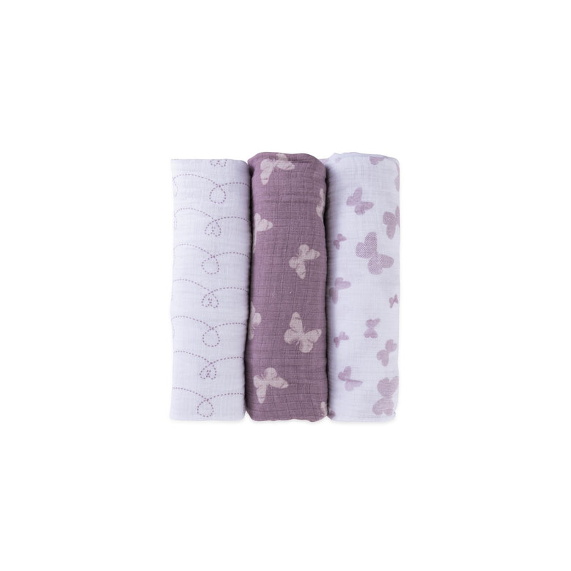 Ely`s & Co Muslin Swaddle 3 Pack - Lavender