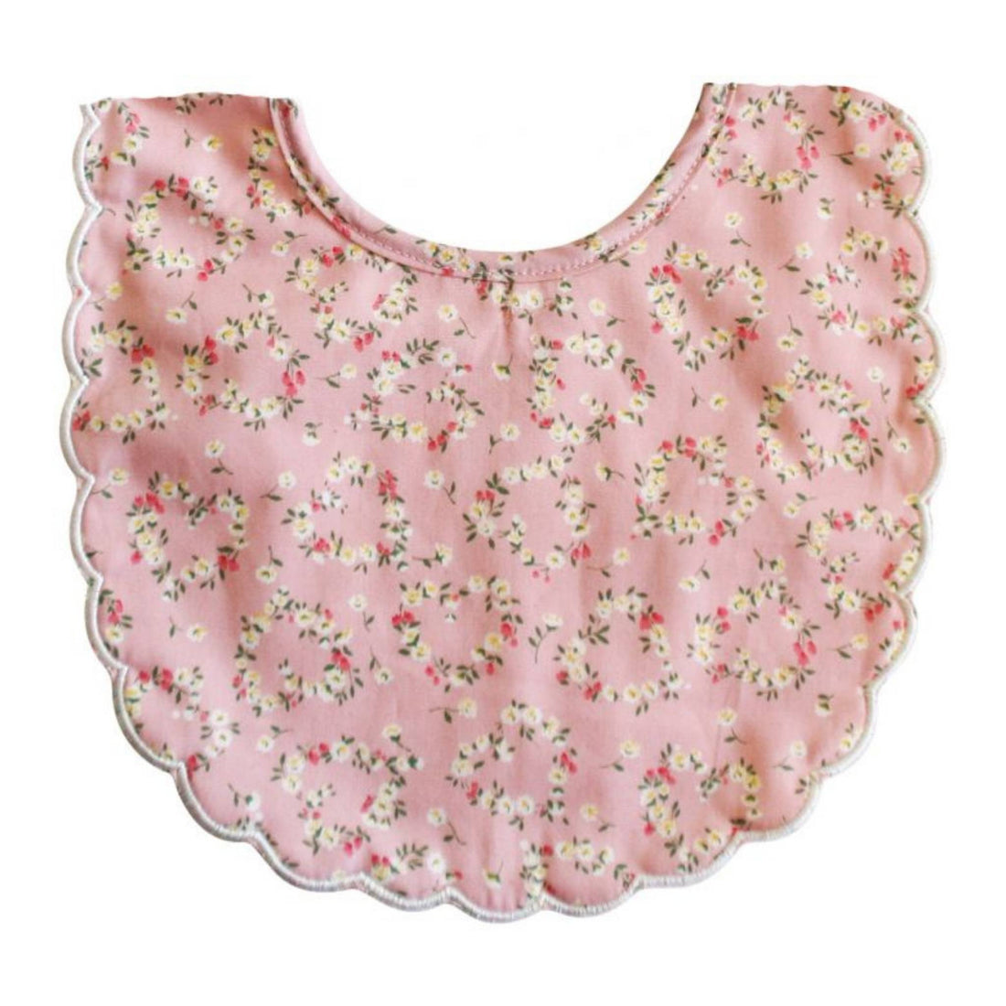 Scallop Bib - Posy Heart