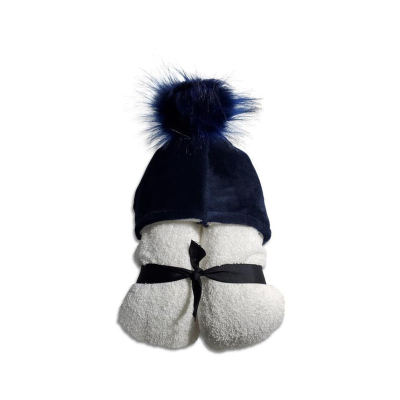Winx And Blinx Pompom Hooded Towel - White/navy