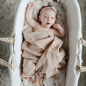 Muslin Swaddle Blanket  - Taupe