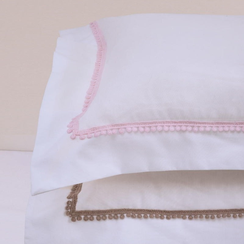 Bitsy Dot Accent Sham Pillow - White/lt Pink