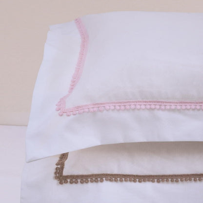 Bitsy Dot Accent Sham Pillow - White/lt Pink