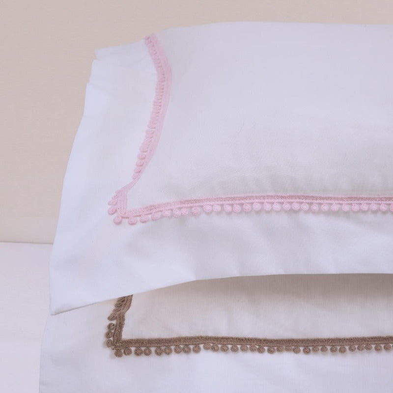 Bovi Bitsy Dot Accent Sham Pillow - White/lt Pink