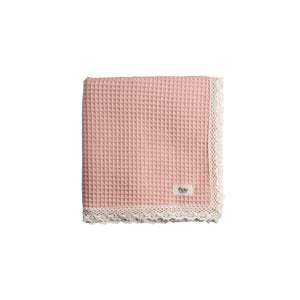 Picky Waffle Blanket Plus Security Paci Lovey - Blush